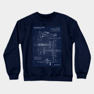 Boulton Paul Defiant Blueprint Crewneck Sweatshirt